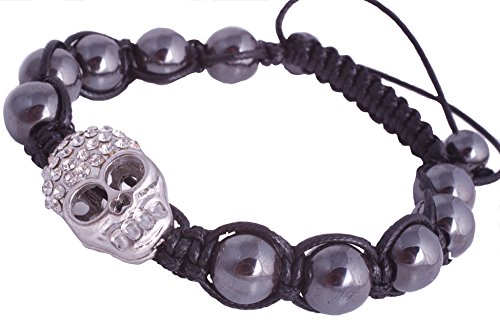 Mr, Freeman IhnSie Diseño con bolas engastadas pulseras para hombre Mujer calavera de plata pulsera brazalete de surfista brazalete SH57