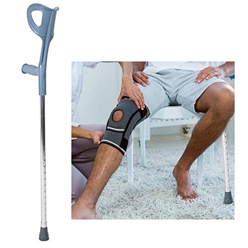 Muleta plegable para adultos, codo de antebrazo, muleta de soporte para caminar, de aleación de aluminio, codos, axilas, etc.