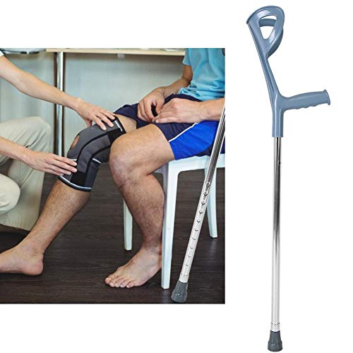 Muleta plegable para adultos, codo de antebrazo, muleta de soporte para caminar, de aleación de aluminio, codos, axilas, etc.