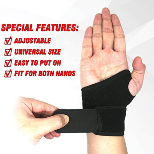 Muñequera Tendinitis Muñeca Ajustable Neopreno/Muñequera Deportiva padel gym gimnasio y trabajo para hombre y mujer/Muñequera padel tenis wrist wraps/Codera cincha epicondilitis incluida