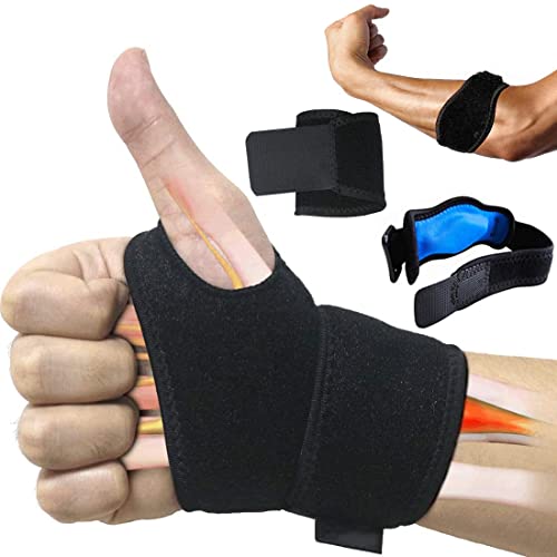 Muñequera Tendinitis Muñeca Ajustable Neopreno/Muñequera Deportiva padel gym gimnasio y trabajo para hombre y mujer/Muñequera padel tenis wrist wraps/Codera cincha epicondilitis incluida