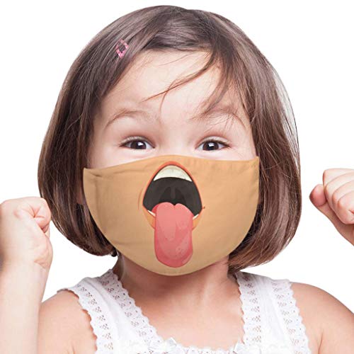 N\A RDHYST Funny Angry Smile Expression Escudo facial, Anti-Polvo, Anti-contaminación Anti-smog Protector para Adulto,