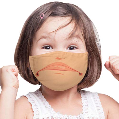 N\A RDHYST Funny Angry Smile Expression Escudo facial, Anti-Polvo, Anti-contaminación Anti-smog Protector para Adulto,