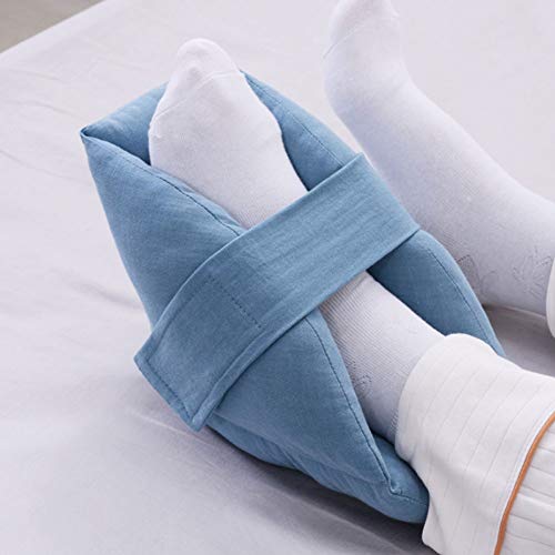 NACHEN Almohada para Pies, Protectores De Talón, Alivio De Úlceras por Presión Y Talón, Relleno De Esponja Transpirable De Alta Elasticidad, 1 Unidad (Blue)