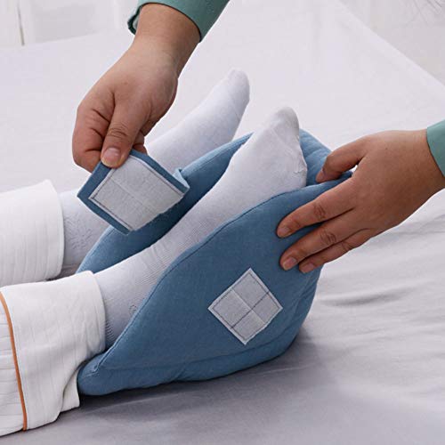 NACHEN Almohada para Pies, Protectores De Talón, Alivio De Úlceras por Presión Y Talón, Relleno De Esponja Transpirable De Alta Elasticidad, 1 Unidad (Blue)