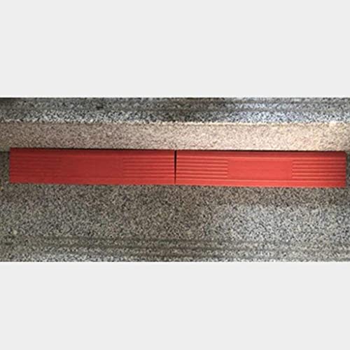 NBLD Rampas de Seguridad Rampas Rampas de umbral Interior, Rampas inclinadas de plástico para escalones, Rampas de carritos para sillas de Ruedas Zona de desaceleración, Rojo, 40 * 8 * 3Cm (Rojo