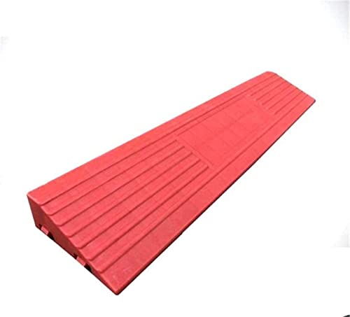 NBLD Rampas de Seguridad Rampas Rampas de umbral Interior, Rampas inclinadas de plástico para escalones, Rampas de carritos para sillas de Ruedas Zona de desaceleración, Rojo, 40 * 8 * 3Cm (Rojo