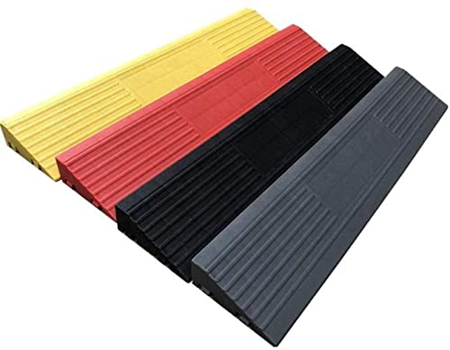 NBLD Rampas de Seguridad Rampas Rampas de umbral Interior, Rampas inclinadas de plástico para escalones, Rampas de carritos para sillas de Ruedas Zona de desaceleración, Rojo, 40 * 8 * 3Cm (Rojo