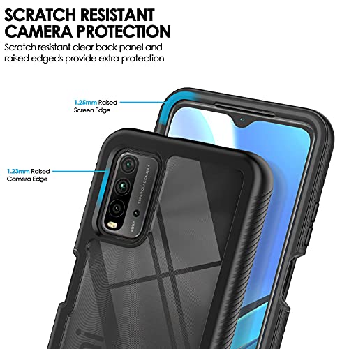 NC YXKJ - Funda Compatible con xiaomi Redmi 9T, Funda 360 Anti-Drop All-in-One para teléfono Celular - Negro