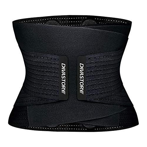 Neopreno Sudor Entrenador de Cintura Cinturón de Fitness Termo Body Shaper Trimmer Corsé Cintura Cincher Wrap Workout Slim Shapewear,Negro