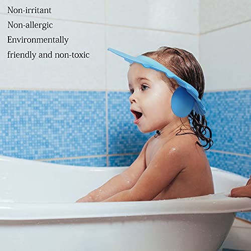 NEPAK 6 Piezas Gorro de Ducha de Bebé Ajustable,Suave Ajustable Con Protección Para Los Oídos Gorro de Ducha Utilizado Para El Baño de Bebé y La Seguridad Del Champú