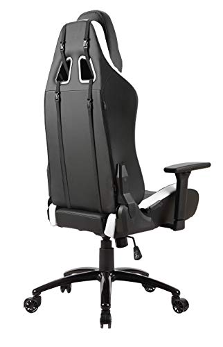 Newskill Takamikura - Silla Gaming Profesional (inclinación y Altura Regulable, reposabrazos Ajustables, reclinable 180º), piel, con ruedas, tapizada, reposabrazos, Color Blanco