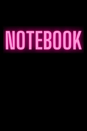 Notebook: Black Cover, Pink Title - White Paper, Matte Finish Cover: College Ruled 120 Pages, Size: 6x9 Inches