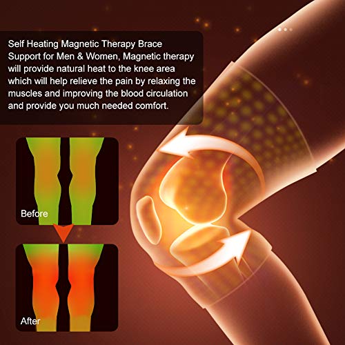 Nuonove Rodilleras Autocalentables, Rodillera De Calefacción, Calor Rodilla, Rodilleras De Calentamiento Magnético De Turmalina Autocalentable, Aliviar El Dolor Muscular Rodilleras calefactoras