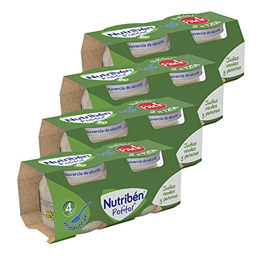 Nutribén Potitos Introducción a Las Judías Verdes Y Patatas Desde Los 4 Meses, 3 Bipacks (6 X 120 Gr.)