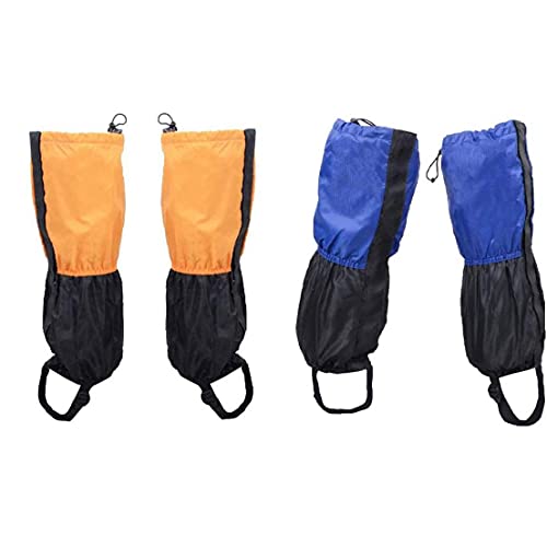 Odoukey-Gaiters de nieve Transpirable impermeable Transpirable Pierna Ligera Pierna Para Esquiar 1 Parpair Alaro Naranja