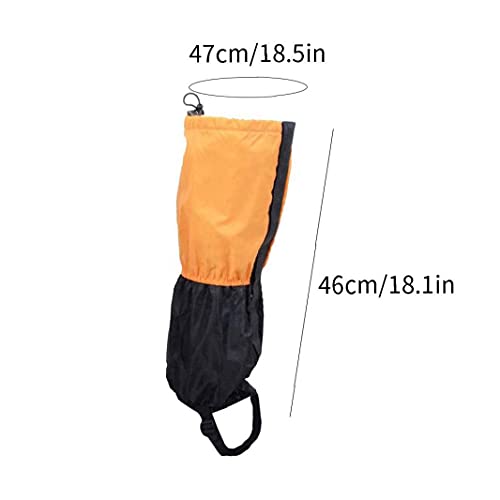 Odoukey-Gaiters de nieve Transpirable impermeable Transpirable Pierna Ligera Pierna Para Esquiar 1 Parpair Alaro Naranja