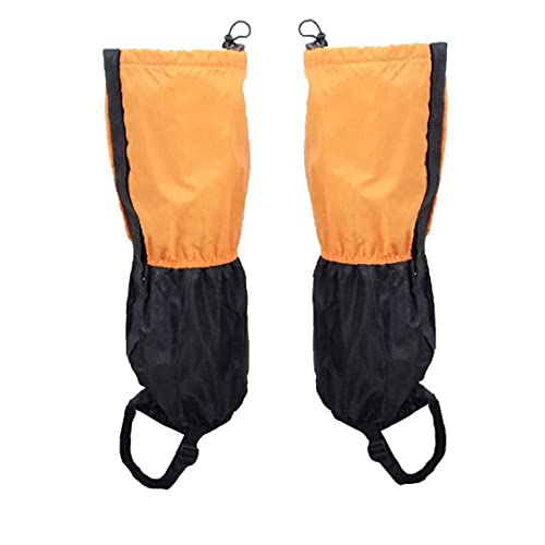 Odoukey-Gaiters de nieve Transpirable impermeable Transpirable Pierna Ligera Pierna Para Esquiar 1 Parpair Alaro Naranja