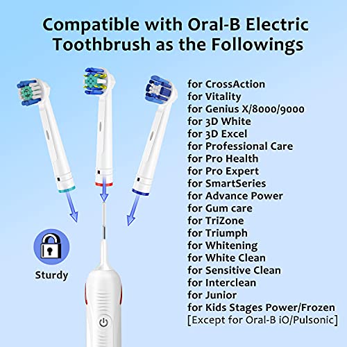 Ofashu Cabezales de Recambios para Oral B Braun Cepillos de Dientes Eléctricos, Pack de 6