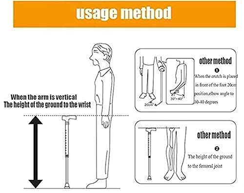 Old Muletas Bastón de 4 patas para ancianos con base antideslizante, muletas ligeras. Seguridad de acero inoxidable ajustable en altura, barras plateadas para hombres mayores. Práctica para mujeres