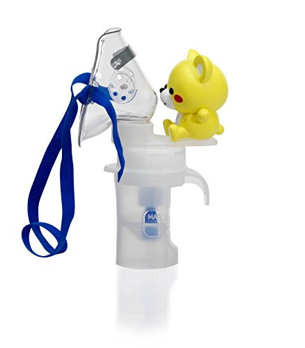 OMRON C-801KD - Inhalador sin aspirador nasal para niños y bebé, designó ligero y compacto, color amarillo