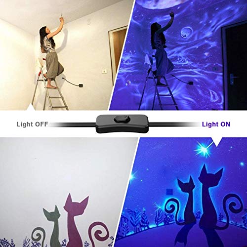 Onforu 24W Luz LED UV Lámpara de Luz Negra (2 Pack), IP66 Impermeable Barra Ultravioleta Iluminación de Escenario con Interruptor, Cable de Alimentación de 1.5M para Bar Discoteca DJ Navidad Fiesta