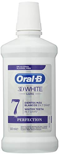 ORAL B enjuague bucal 3D white lux perfection botella 500 ml