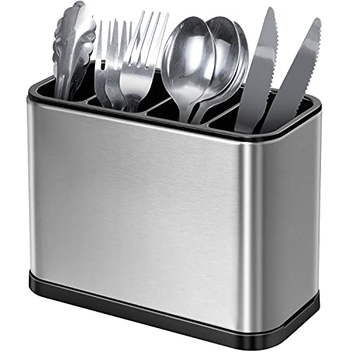 Oriware Utensilio de Cocina para Organizar Escurridor de Cubiertos Cubertería de Encimera Acero Inoxidable Anti Deslizante y a Prueba de Arañazos y Corrosión Multifunción