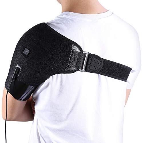 Ortesis de hombro con calefacción, soporte de hombro de neopreno ajustable Soporte de hombro de compresión/calor y frío Terapia de almohadilla protectora Soporte de estabilidad para tendinitis