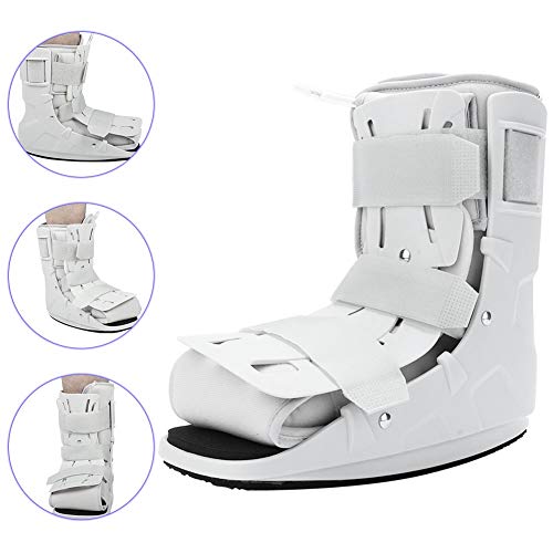 Ortesis de pie Walker Fracture Boot, Férula plantar Soporte de pie Soporte de pie Durable Walker Brace, Espuma neumática para esguince de tobillo severo(S 32-38)