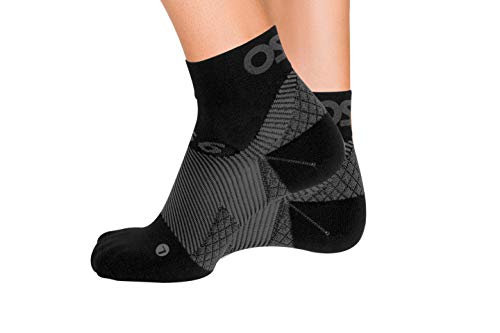 Orthosleeve media de compresión graduada para fascitis plantar y dolor en el talón FS4, Negro, talla L – paquete de dos unidades