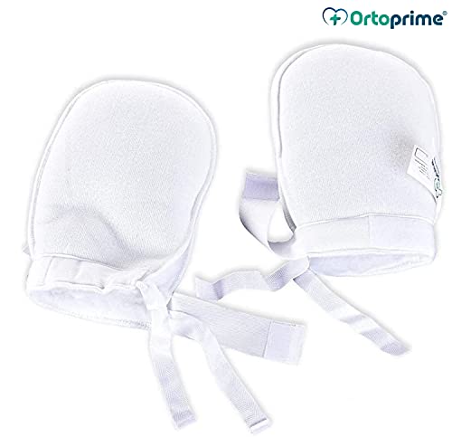 OrtoPrime Pack 2 Manoplas Antiescaras - Manoplas Anti-Arañazos Evita Lesiones - PROTECCIÓN Manos y Muñecas - Manoplas Escaras ACOLCHADA - Guantes ANTIESCARAS Confort y Descanso