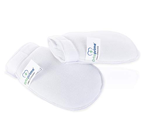 OrtoPrime Pack 2 Manoplas Antiescaras - Manoplas Anti-Arañazos Evita Lesiones - PROTECCIÓN Manos y Muñecas - Manoplas Escaras ACOLCHADA - Guantes ANTIESCARAS Confort y Descanso