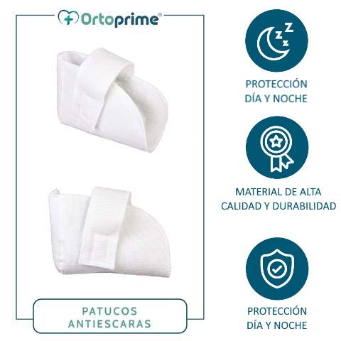 OrtoPrime Patuco Antiescaras Ortopédico - Cojín Antiescaras Pies Codos - Protector de Cama y Silla de Ruedas - Talonera Antiescaras Ortopédica colchón Antiescaras - Protector Talón PIE DERECHO