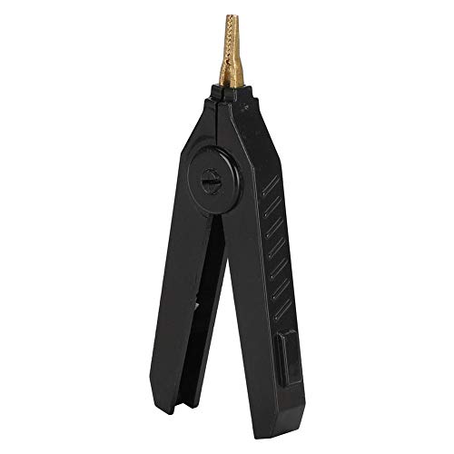 Oumefar Pinza para medidor Pinza para Prueba Pinza Plana de Baja Resistencia Estándar para Oficina para fábrica para hogar(Black)