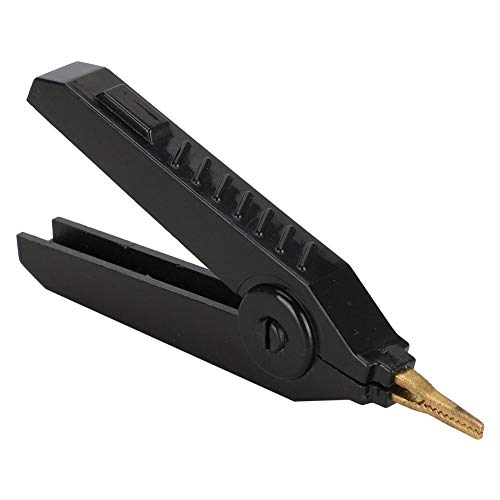 Oumefar Pinza para medidor Pinza para Prueba Pinza Plana de Baja Resistencia Estándar para Oficina para fábrica para hogar(Black)