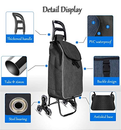 outingStarcase Carro de la compra ligero para personas con movilidad reducida función de escalera, ligero, duradero y robusto marco de aluminio