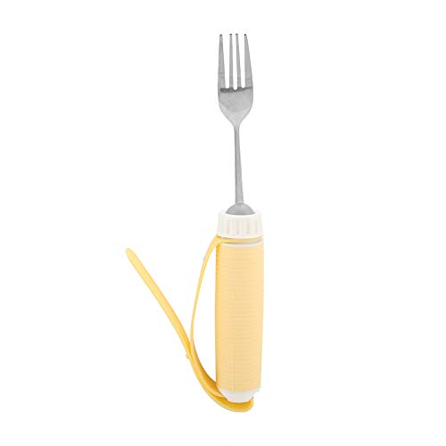 Paciente discapacitado Artritis Anciano Antideslizante Tenedor Utensilio Removible Flexible Rotación Alimentación Vajilla para discapacitados Anciano Cubiertos Cuchara Juegos Fácil agarre(fork)