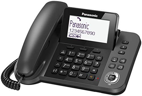 Panasonic KX-TGF310 - Teléfono Fijo Inalámbrico con Supletorio Portátil (2 en 1, LCD, Teclas Grandes, Agenda de 100 Números, Bloqueo de Llamadas, Modo ECO, Reducción Ruido, Manos Libres) Color Negro