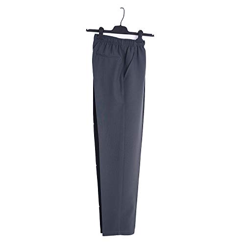 Pantalón Adaptado Hombre - Tallas Grandes - Pantalon Vestir con Goma en la Cintura (Gris, M)