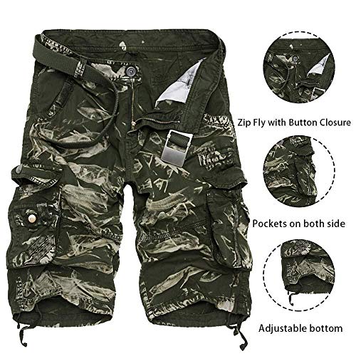 Pantalones Cortos De Camuflaje para Pantalones Clásico Cortos Hombre De Camuflaje De Bermudas Pantalones De Trabajo De Verano para Hombres Pantalones Cortos Militares