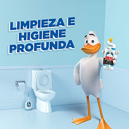 PATO WC Power Frescor Total, Limpiador Quitamanchas Para Inodoro, Verde, 750 Ml, Pack 6 unidades, 4500 Mililitros