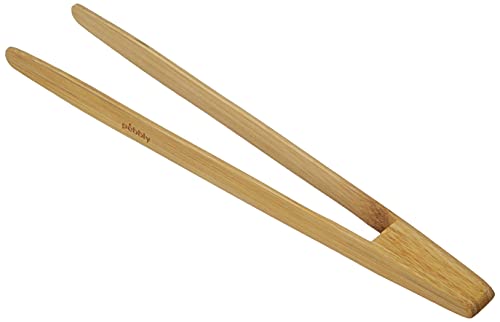 Pebbly NBA001 - Pinza de tostadas, bambú, 24 cm