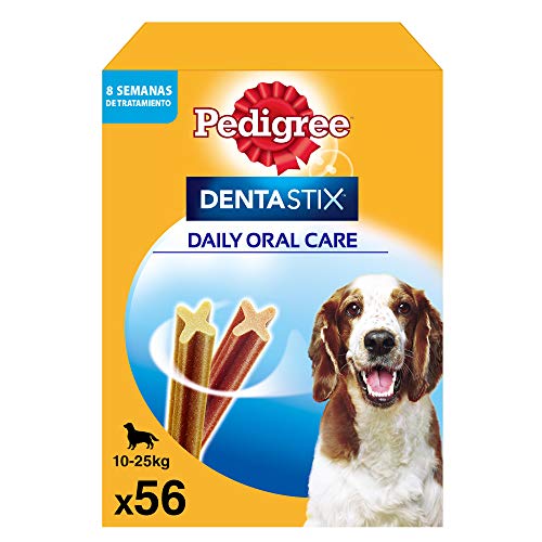 Pedigree Dentastix Snack Dental para la Higiene Oral de Perros Medianos (1 Pack de 56ud)