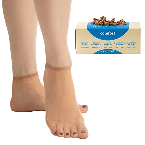 Pedsox Calcetines higiénicos Comfort desechables para prueba de calzado., Nudo, Talla única