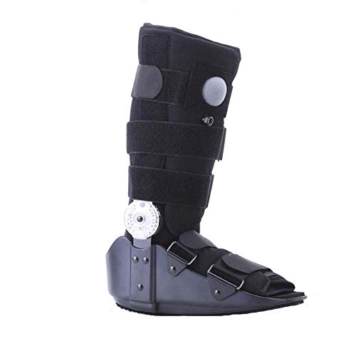 PHASFBJ Pie Tobillera Soporte, Air Shield Walker para Tobillo Ortesis Fractura de Botas Rodillera Ajustable Conjunto de Apoyo Elástico Abrigo del Tobillo Post Ligamento y Cirugía de Tendón,S