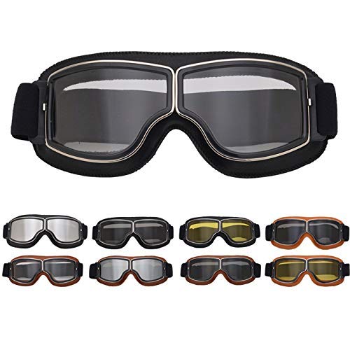 Phnirva Retro Sports Gafas de Sol Casco Steampunk Gafas para Exterior Motocross Cruiser Scooter - 2