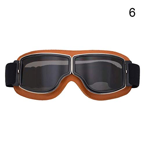 Phnirva Retro Sports Gafas de Sol Casco Steampunk Gafas para Exterior Motocross Cruiser Scooter - 2