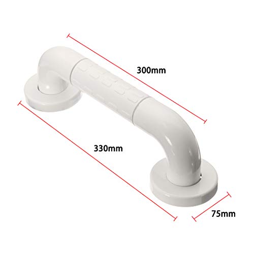 PHOEWON® Barra de acero inoxidable para baño, asidero de ducha, asidero para bañera, inodoro de primeros auxilios, asa de apoyo de seguridad para personas mayores, discapacitadas, embarazadas -30 cm