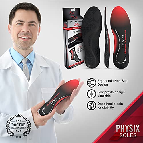 Physix Gear Sport Plantillas fascitis plantar, la mejor plantilla ortopdica para arco plantar, plantillas trabajo o plantillas para zapatillas, plantillas ortopdicas para fascitis plantar 1 par XS